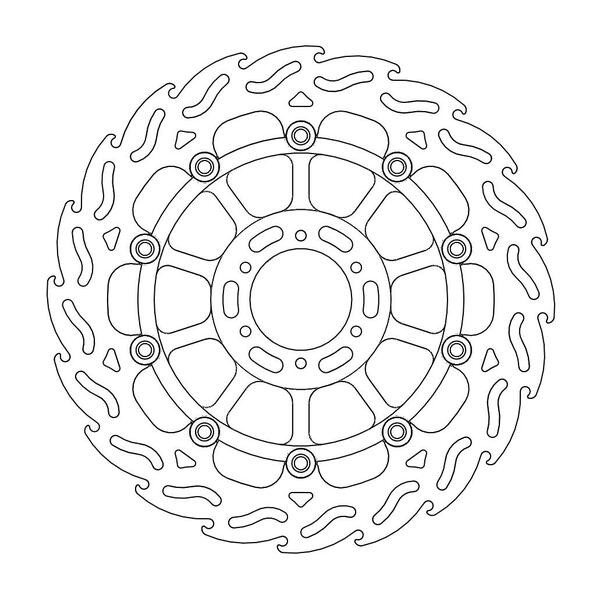 Disque de frein Avant Gauche Moto-Master Flame pour CBR 1100 XX Blackbird (99-08) - 113019