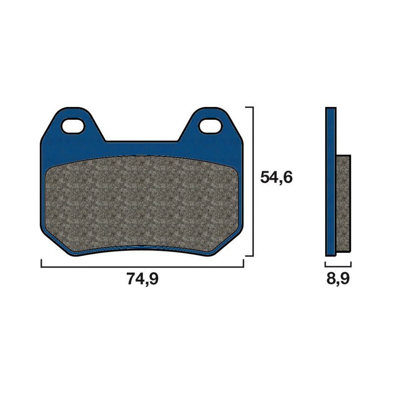 Plaquette de frein Arrière Brembo 07BB2507 - Organique Route Plaquette de frein Arrière Brembo 07BB2507 - Organique Route