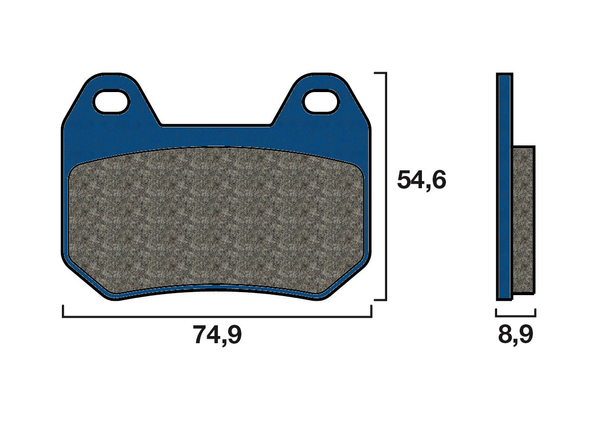 Plaquette de frein Arrière Brembo 07BB2507 - Organique Route
