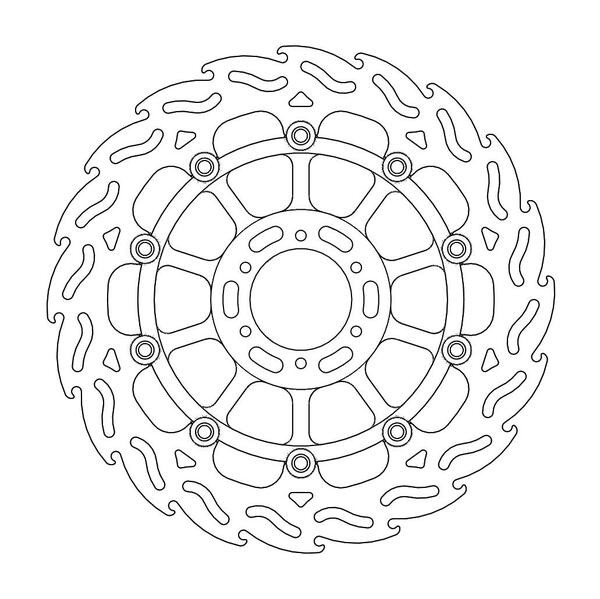 Disque de frein Avant Droit Moto-Master Flame pour CBR 1100 XX Blackbird (99-08) - 113038