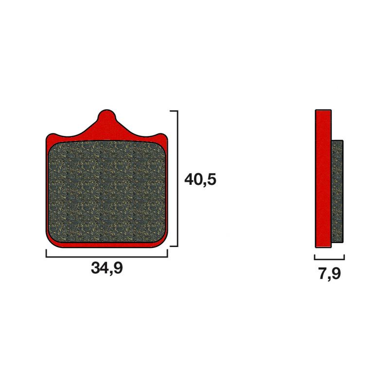 Plaquette de frein Avant Brembo 07BB33SA - Syntérisé Route Plaquette de frein Avant Brembo 07BB33SA - Syntérisé Route