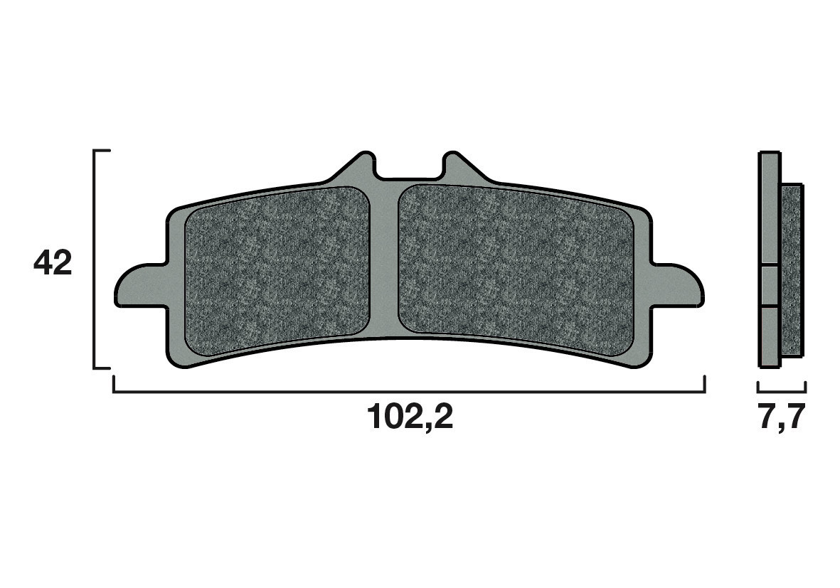 Plaquette de frein avant Racing Brembo 07BB37SR - Syntérisé Route et Piste