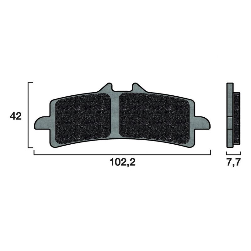 Plaquette de frein avant Racing Brembo 07BB37RC - Carbone Céramique Piste Plaquette de frein avant Racing Brembo 07BB37RC - Carbone Céramique Piste
