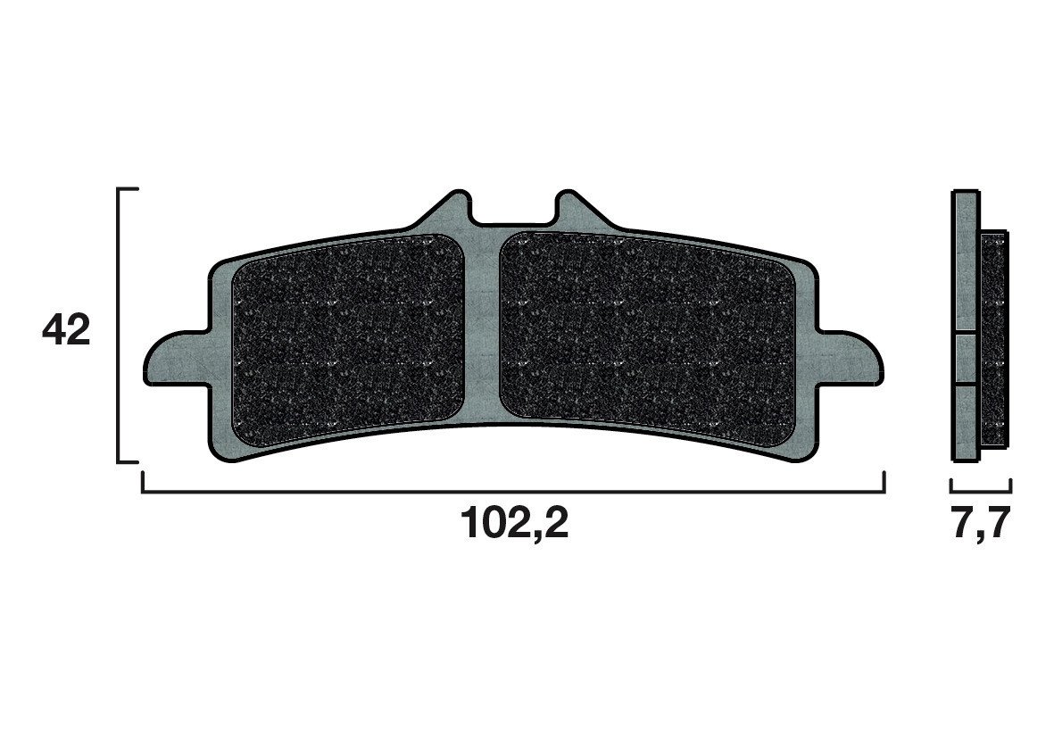 Plaquette de frein avant Racing Brembo 07BB37RC - Carbone Céramique Piste