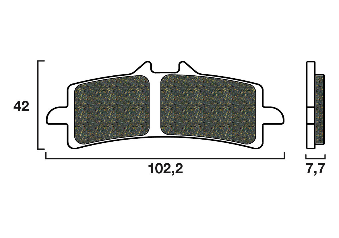 Plaquette de frein Avant Brembo 07BB37LA - Syntérisé Route