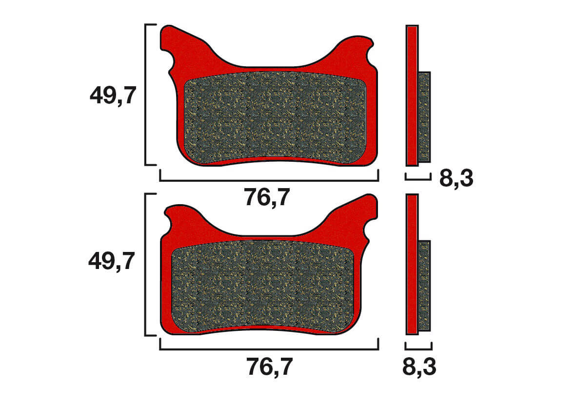 Plaquette de frein Avant Brembo 07GR75 SA - Syntérisé Route