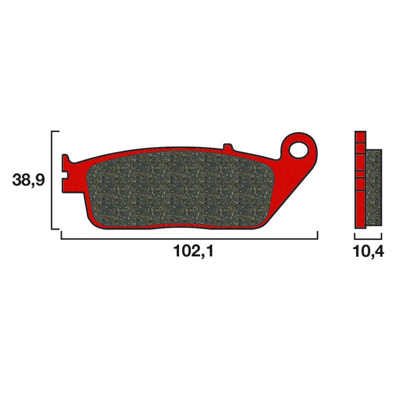 Plaquette Brembo Arrière 07HO34.SP - Syntérisé Route et Piste Plaquette Brembo Arrière 07HO34.SP - Syntérisé Route et Piste