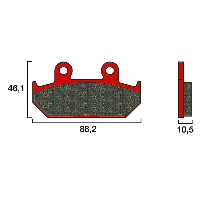 Plaquette de frein Avant Brembo 07HO35SA - Syntérisé Route Plaquette de frein Avant Brembo 07HO35SA - Syntérisé Route