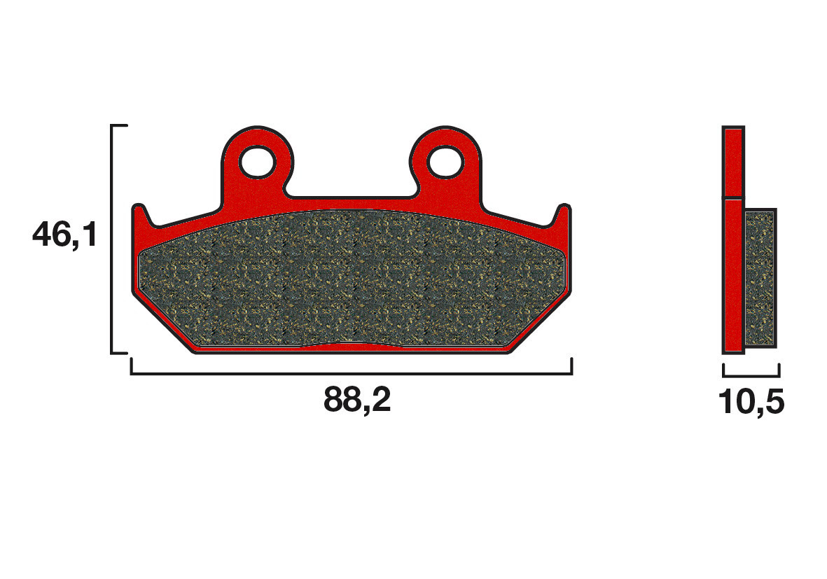 Plaquette de frein Avant Brembo 07HO35SA - Syntérisé Route