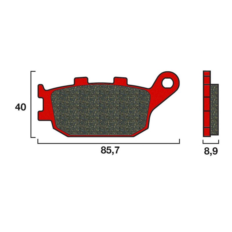 Plaquette Brembo Arrière 07HO36SP - Métal Fritté Route et Piste