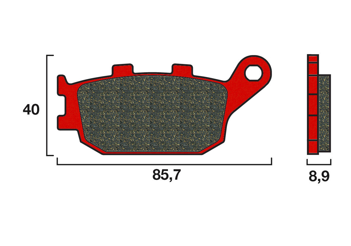 Plaquette Brembo Arrière 07HO36SP - Métal Fritté Route et Piste