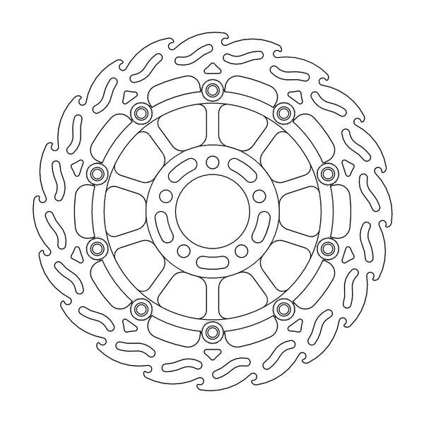 Disque de frein Avant Gauche Moto-Master Flame pour ZX-9R Ninja (98-99)