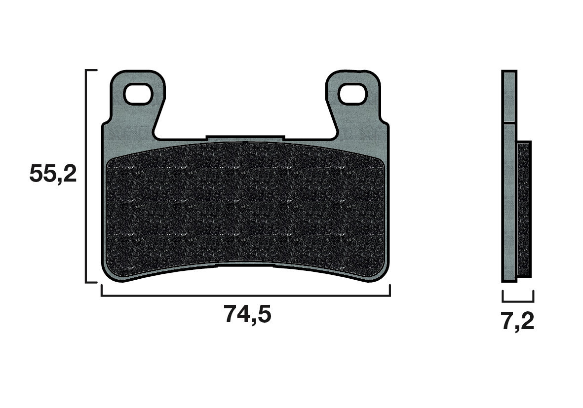 Plaquette de frein racing Brembo 07HO45RC - Carbone Céramique Piste