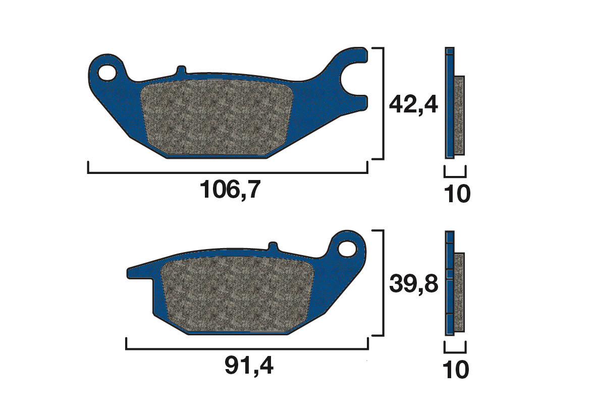 Plaquette de frein Arrière Brembo 07HO4905 - Organique Route