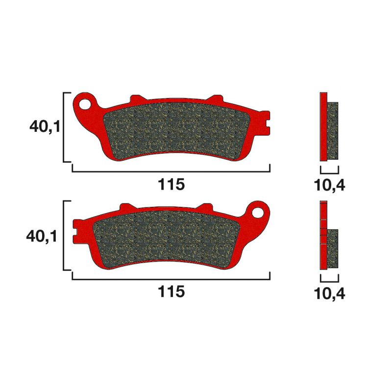 Plaquette de frein Arrière Brembo 07HO52SP - Syntérisé Route et Piste