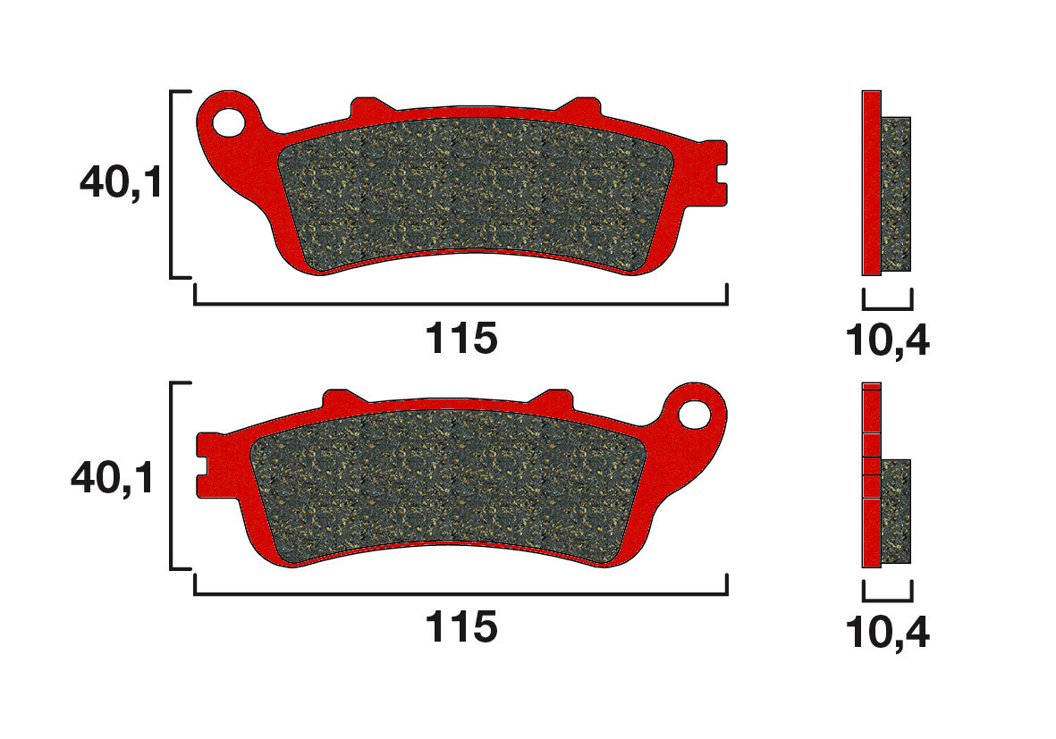 Plaquette de frein Arrière Brembo 07HO52SP - Syntérisé Route et Piste
