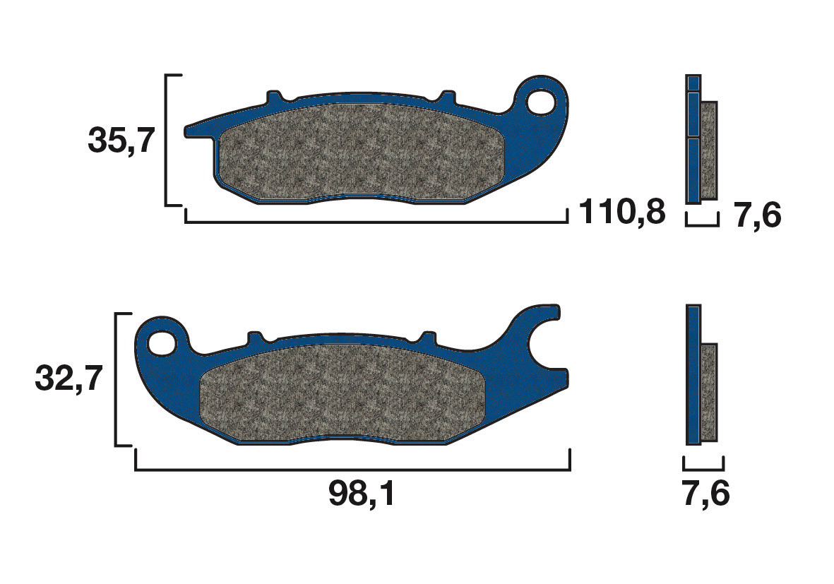 Plaquette de frein Avant Brembo 07HO5606 - Organique Route