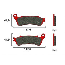 Plaquette de frein Arrière Brembo 07HO57SP - Syntérisé Route et Piste
