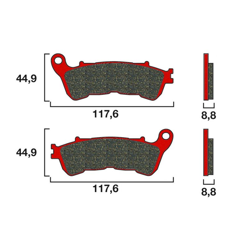 Plaquette de frein Arrière Brembo 07HO57SP - Syntérisé Route et Piste Plaquette de frein Arrière Brembo 07HO57SP - Syntérisé Route et Piste