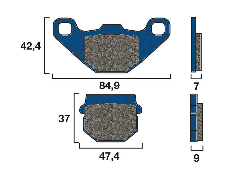 Plaquette de frein Arrière Brembo 07KA0717 - Organique Route