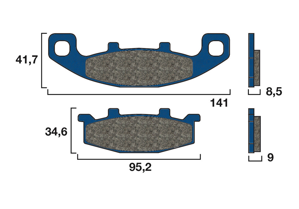 Plaquette de frein Brembo 07KA0933 - Organique Route