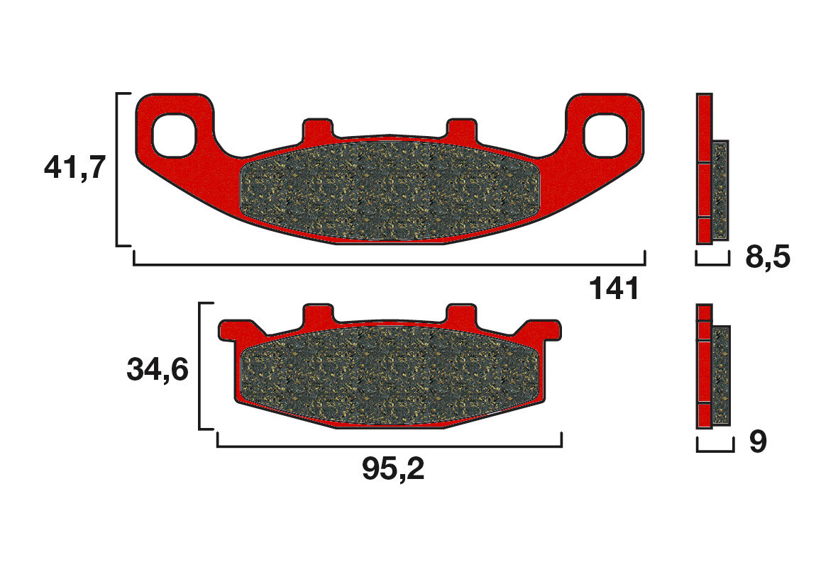 Plaquette de frein Arrière Brembo 07KA09SP - Syntérisé Route et Piste