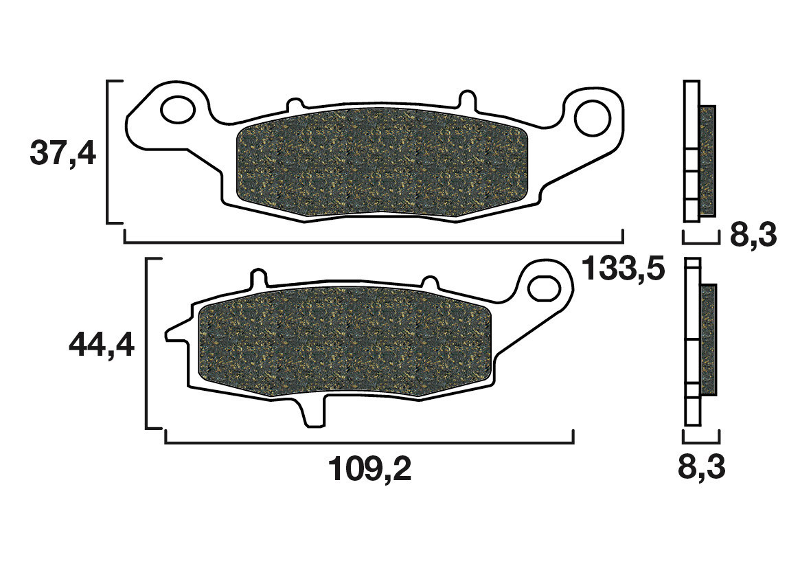 Plaquette de frein Avant Droit Brembo 07KA18LA - Syntérisé Route