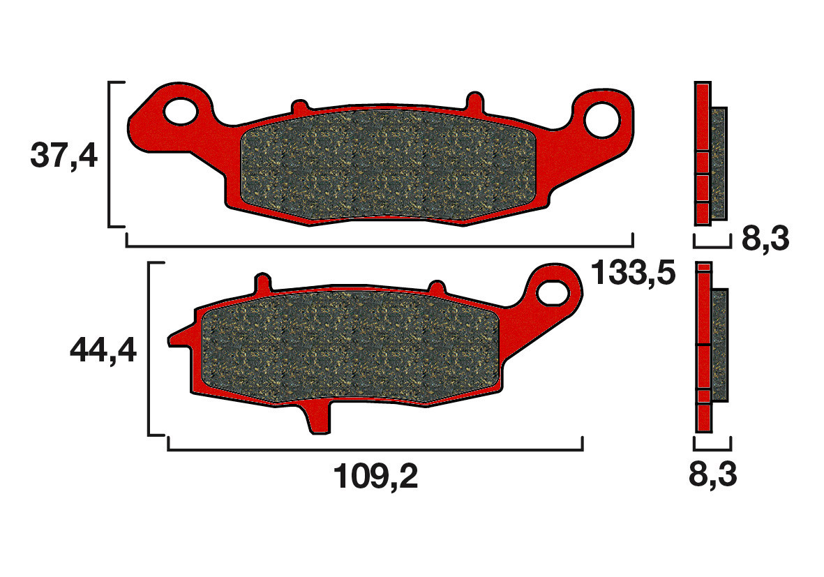 Plaquette de frein Avant Droit Brembo 07KA18SA - Syntérisé Route