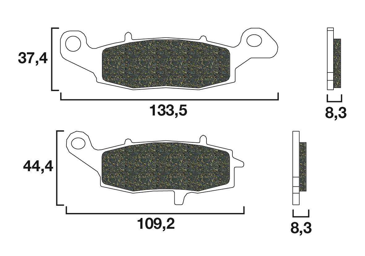 Plaquettes De Frein Avant Brembo 07BB1907 Pour Motos KTM, Aprilia, Moto Guzzi, BMW