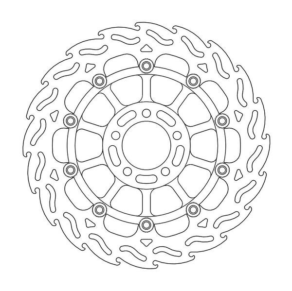 Disque de frein Avant Droit Moto-Master Flame pour ZX-9R Ninja (00-01) - 113032