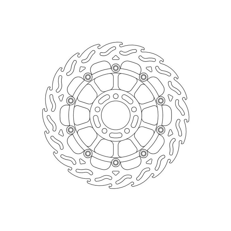 Disque de frein Avant Gauche Moto-Master Flame pour Zephyr 1100 (92-98) - 113013 Disque de frein Avant Gauche Moto-Master Flame pour Zephyr 1100 (92-98) - 113013