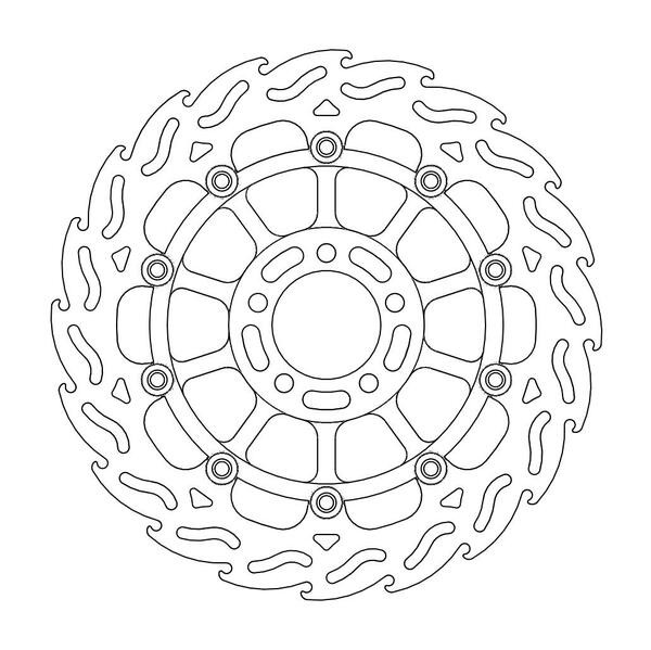 Disque de frein Avant Gauche Moto-Master Flame pour Zephyr 1100 (92-98) - 113013