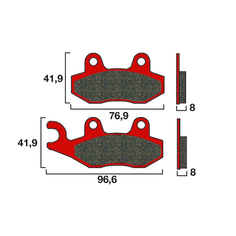 Plaquette de frein Arrière Brembo 07SU12SP - Syntérisé Route et Piste Plaquette de frein Arrière Brembo 07SU12SP - Syntérisé Route et Piste