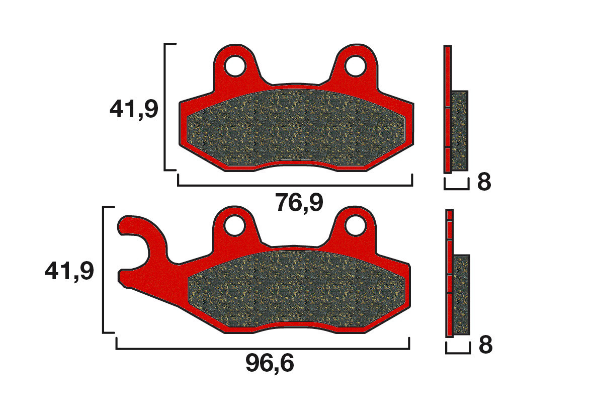 Plaquette de frein Arrière Brembo 07SU12SP - Syntérisé Route et Piste