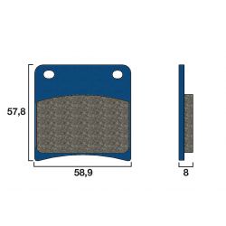 Plaquette Brembo Arrière 07SU13.06 - Organique Route