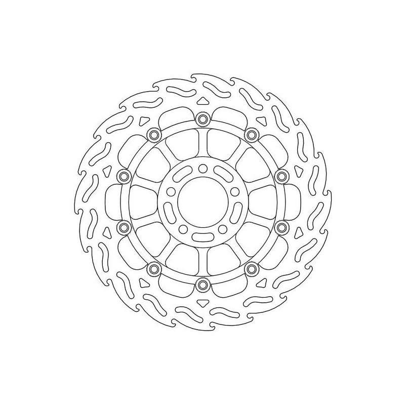 Disque de frein Avant Droit Moto-Master Flame pour ZZR 1100 (90-92) - 113032 Disque de frein Avant Droit Moto-Master Flame pour ZZR 1100 (90-92) - 113032