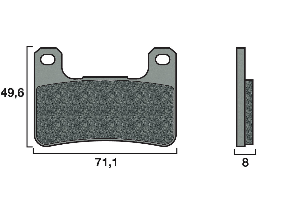 Plaquette de frein Racing Brembo 07SU27SR - Métal Fritté Route et Piste
