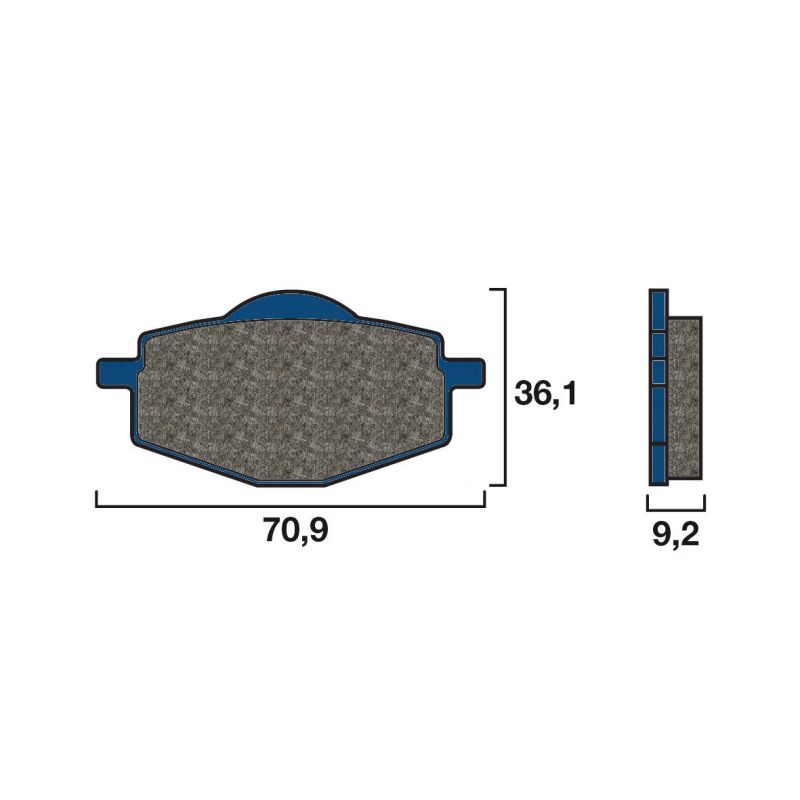 Plaquette Brembo Arrière 07YA14.07 - Organique Route Plaquette Brembo Arrière 07YA14.07 - Organique Route