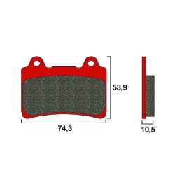 Plaquette de frein Arrière Brembo 07YA17SA - Syntérisé Route