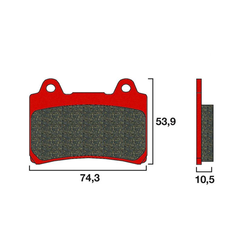 Plaquette de frein Arrière Brembo 07YA17SA - Syntérisé Route Plaquette de frein Arrière Brembo 07YA17SA - Syntérisé Route