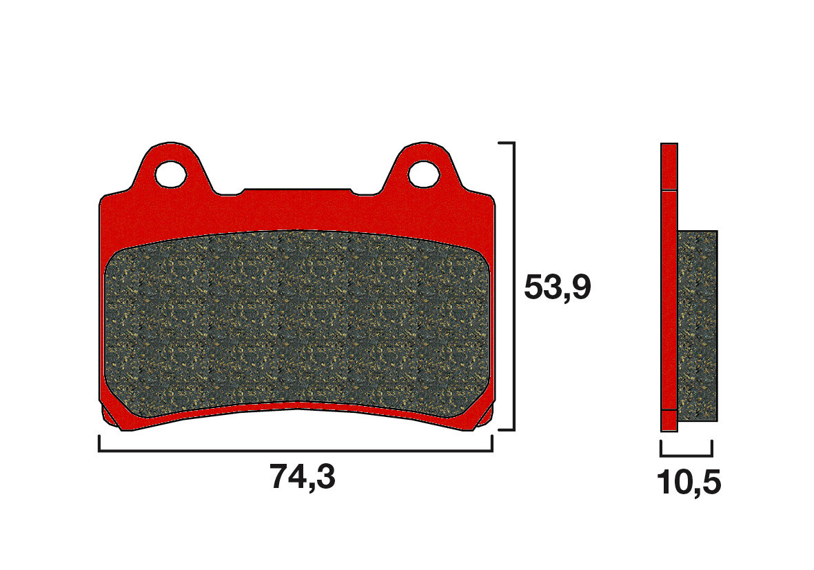 Plaquette de frein Arrière Brembo 07YA17SA - Syntérisé Route