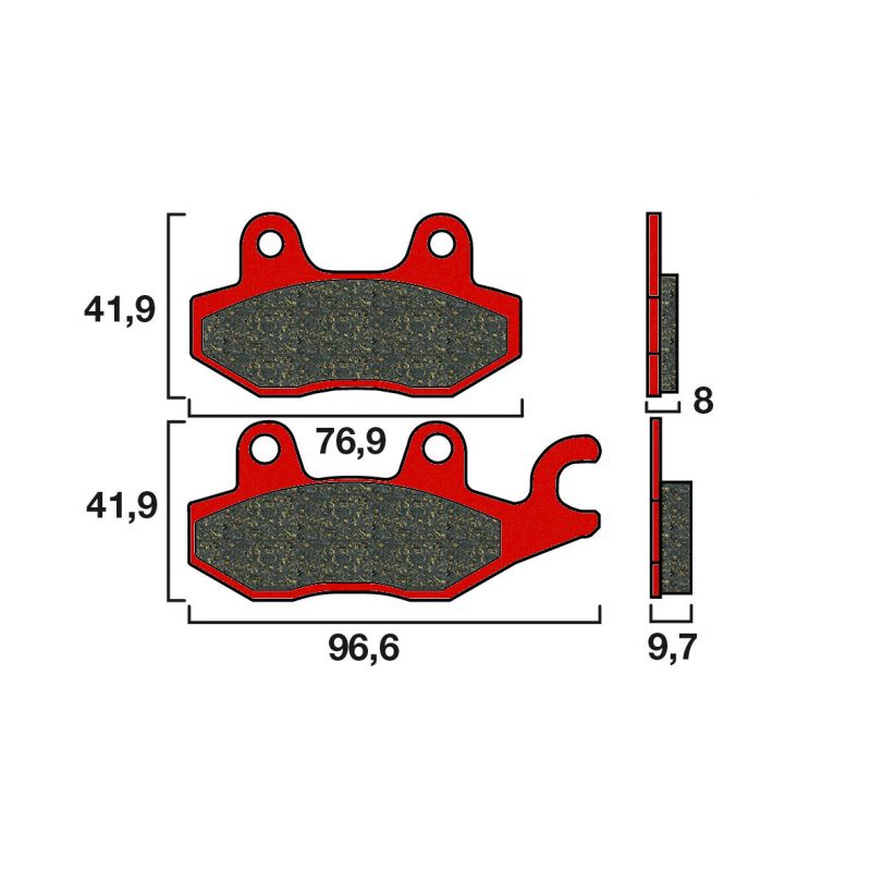 Plaquette Brembo Arrière 07YA20.SP - Syntérisé Route et Piste Plaquette Brembo Arrière 07YA20.SP - Syntérisé Route et Piste