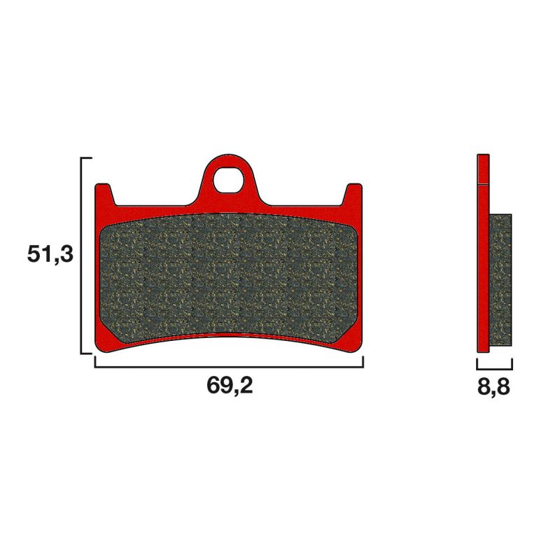 Plaquettes De Frein Moto BREMBO Route Métal Fritté - Référence 07HO57SA - Pour Frein Avant
