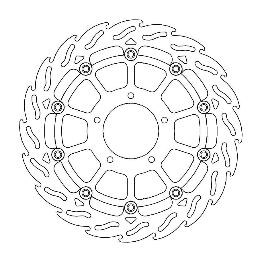 Disque de frein Avant Gauche Moto-Master Flame pour F3 800 (14-19) - 112179