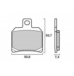 Plaquette Brembo Arrière 07BB20SP - Syntérisé Route et Piste