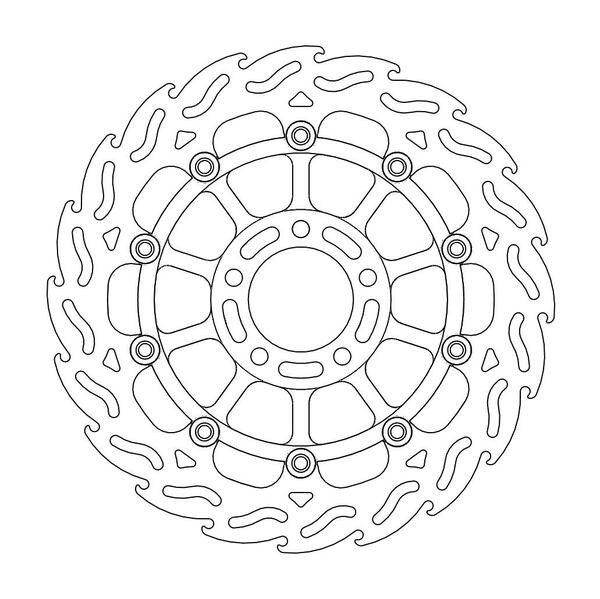 Disque de frein Avant Gauche Moto-Master Flame pour GSX-R 1100 (89-98) - 113006