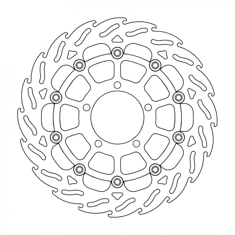 Disque de frein Avant Gauche Moto-Master Flame pour Street Triple 765 R (17-23) - 112172 Disque de frein Avant Gauche Moto-Master Flame pour Street Triple 765 R (17-23) - 112172