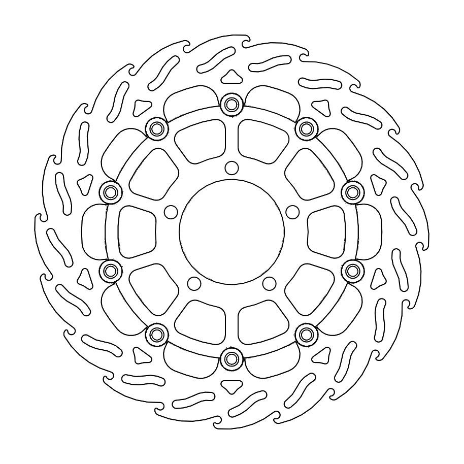 Disque de frein Avant Gauche Moto-Master Flame pour Street Triple 765 R (17-23) - 112172