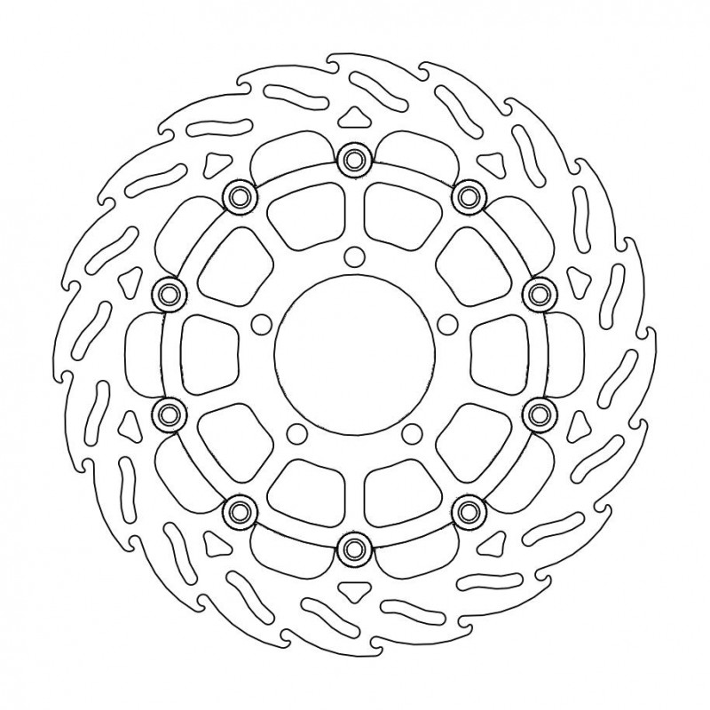Disque de frein Avant Droit Moto-Master Flame pour Street Triple 765 R (17-23) - 112173 Disque de frein Avant Droit Moto-Master Flame pour Street Triple 765 R (17-23) - 112173
