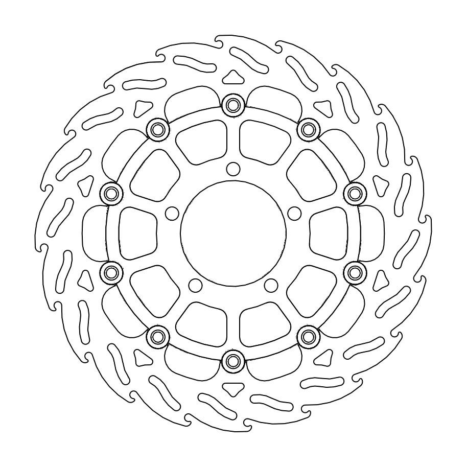 Disque de frein Avant Droit Moto-Master Flame pour Street Triple 765 S, R et RS (17-24) - 112173